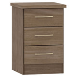 Wooden Bedside Cabinet With 3 Drawers - Nevada