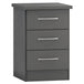 Wooden Bedside Cabinet With 3 Drawers - Nevada