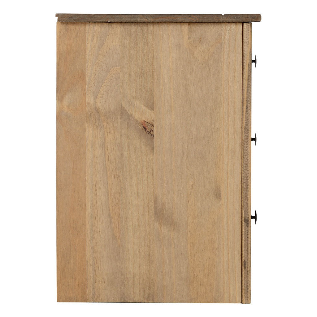 Wooden Bedside Cabinet With 3 Drawers - Panama