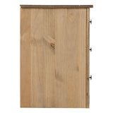 Wooden Bedside Cabinet With 3 Drawers - Panama