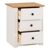 Wooden Bedside Cabinet With 3 Drawers - Panama