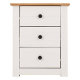 Wooden Bedside Cabinet With 3 Drawers - Panama