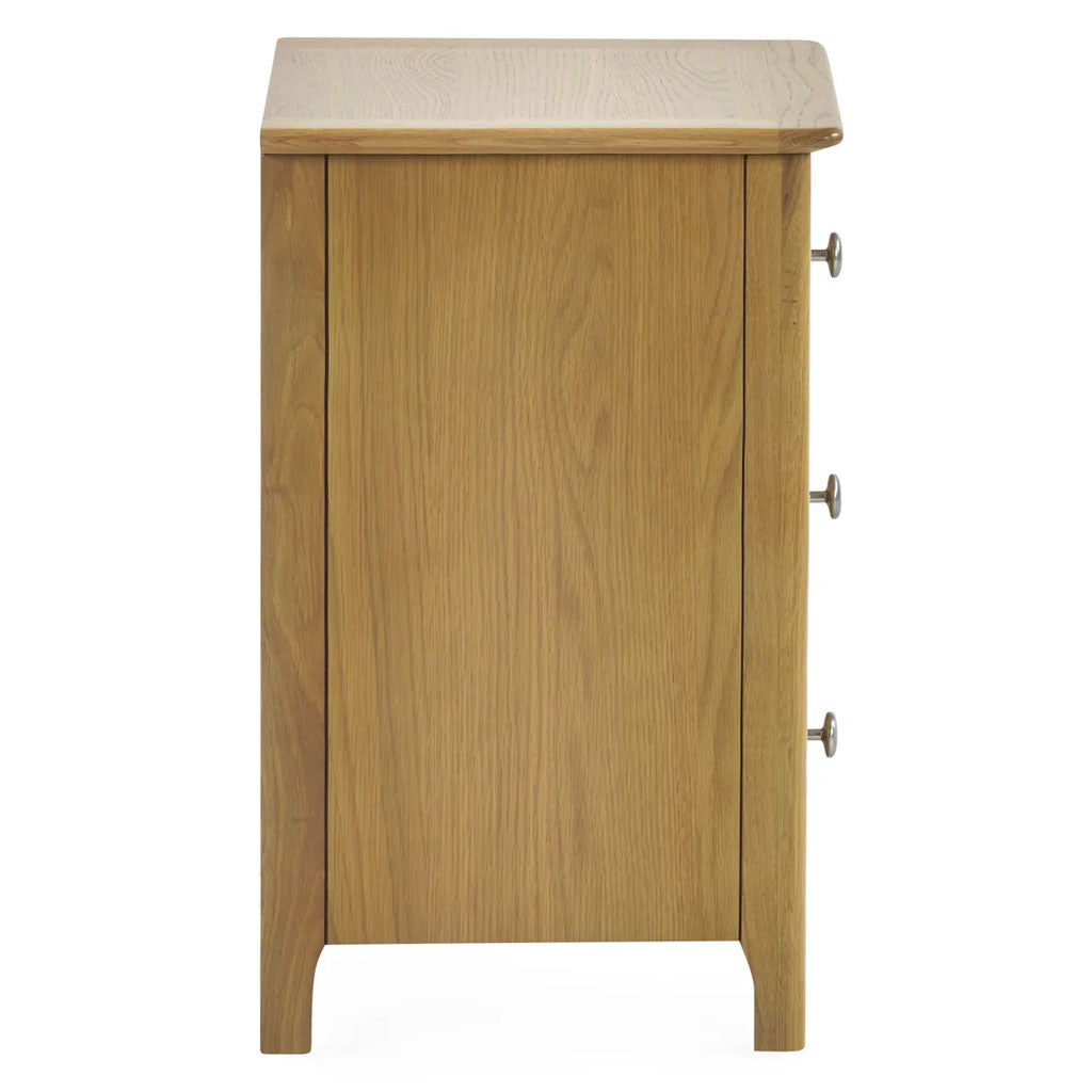 Wooden Bedside Cabinet With 3 Drawers - Somerset