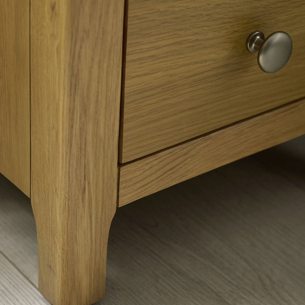 Wooden Bedside Cabinet With 3 Drawers - Somerset