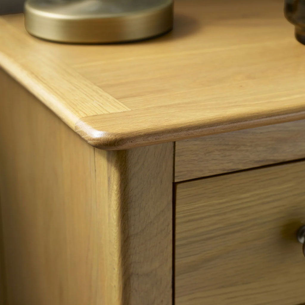 Wooden Bedside Cabinet With 3 Drawers - Somerset