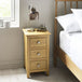 Wooden Bedside Cabinet With 3 Drawers - Somerset