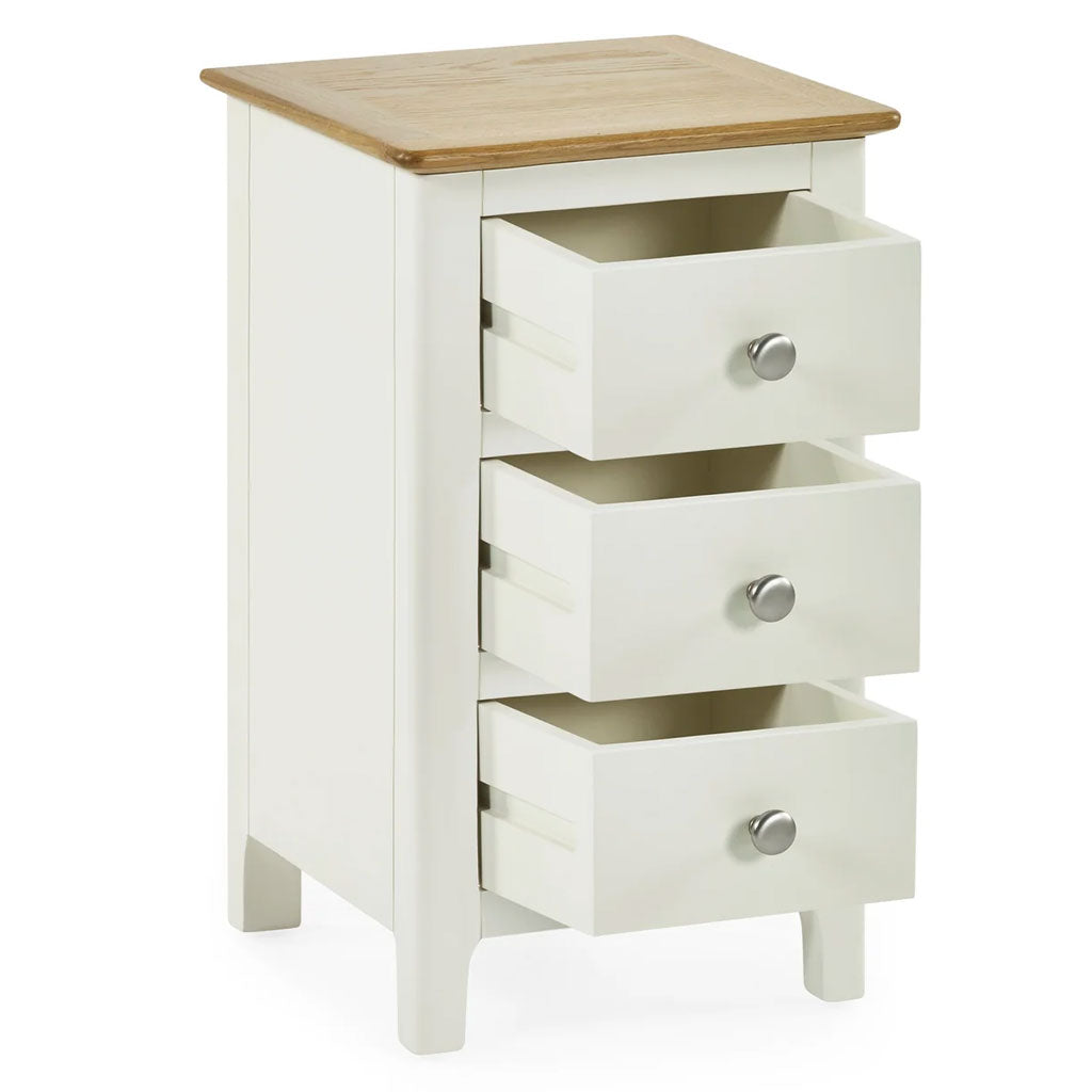 Wooden Bedside Cabinet With 3 Drawers - Somerset