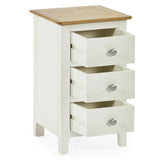 Wooden Bedside Cabinet With 3 Drawers - Somerset