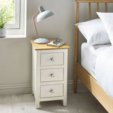 Wooden Bedside Cabinet With 3 Drawers - Somerset