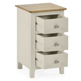 Wooden Bedside Cabinet With 3 Drawers - Somerset