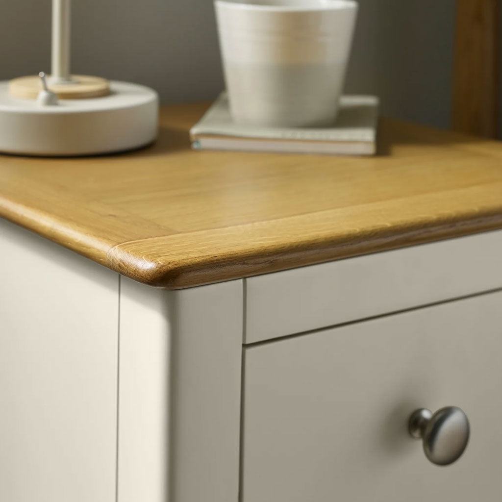 Wooden Bedside Cabinet With 3 Drawers - Somerset