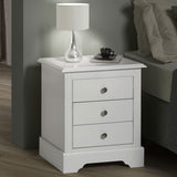 Wooden Bedside Cabinet With 3 Drawers - Stratford