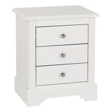 Wooden Bedside Cabinet With 3 Drawers - Stratford