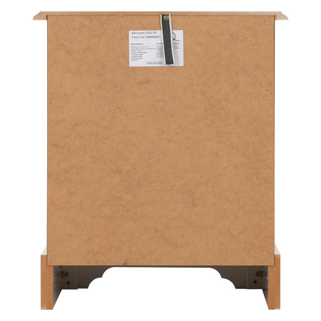 Wooden Bedside Cabinet With 3 Drawers - Stratford