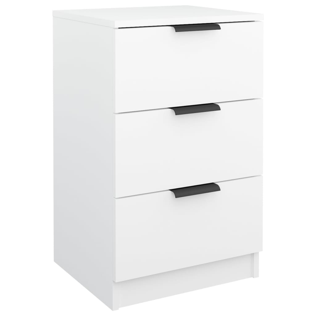 Wooden Bedside Cabinet With 3 Drawers - Vantage Home