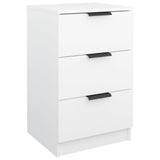 Wooden Bedside Cabinet With 3 Drawers - Vantage Home