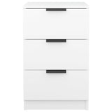 Wooden Bedside Cabinet With 3 Drawers - Vantage Home