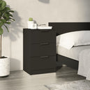 Wooden Bedside Cabinet With 3 Drawers - Vantage Home