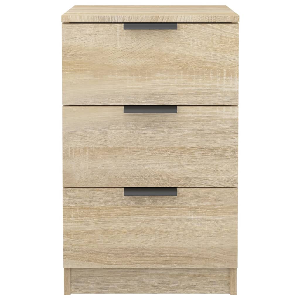 Wooden Bedside Cabinet With 3 Drawers - Vantage Home