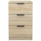Wooden Bedside Cabinet With 3 Drawers - Vantage Home