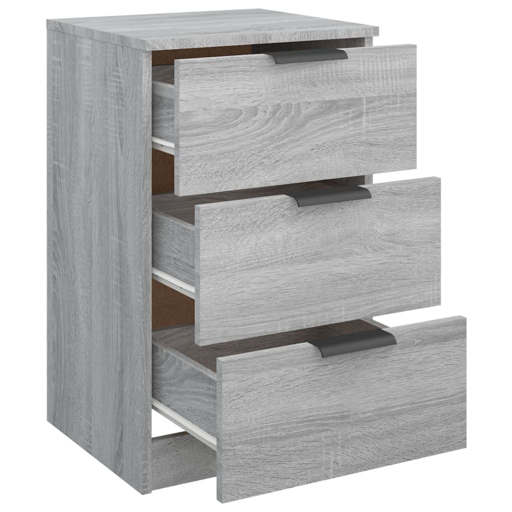 Wooden Bedside Cabinet With 3 Drawers - Vantage Home