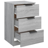 Wooden Bedside Cabinet With 3 Drawers - Vantage Home
