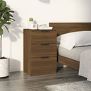 Wooden Bedside Cabinet With 3 Drawers - Vantage Home