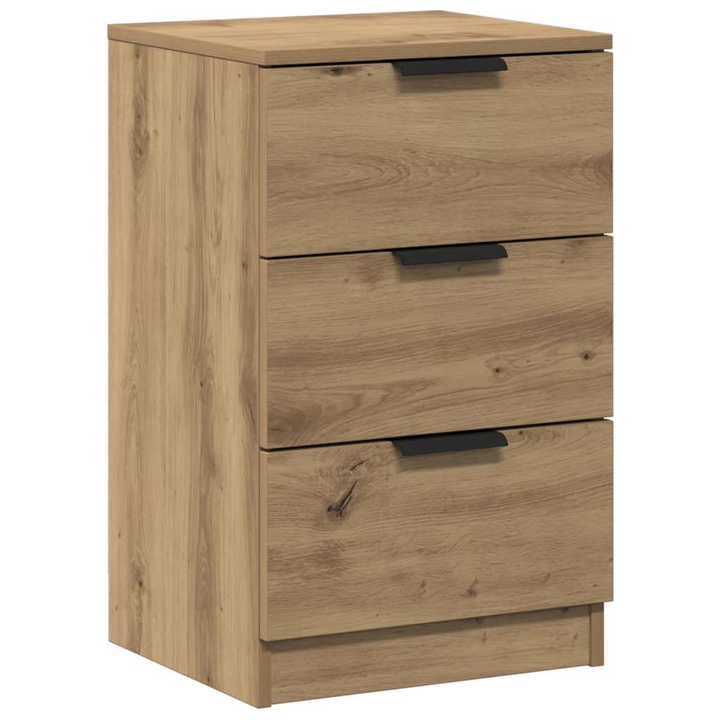 Wooden Bedside Cabinet With 3 Drawers - Vantage Home