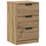 Wooden Bedside Cabinet With 3 Drawers - Vantage Home