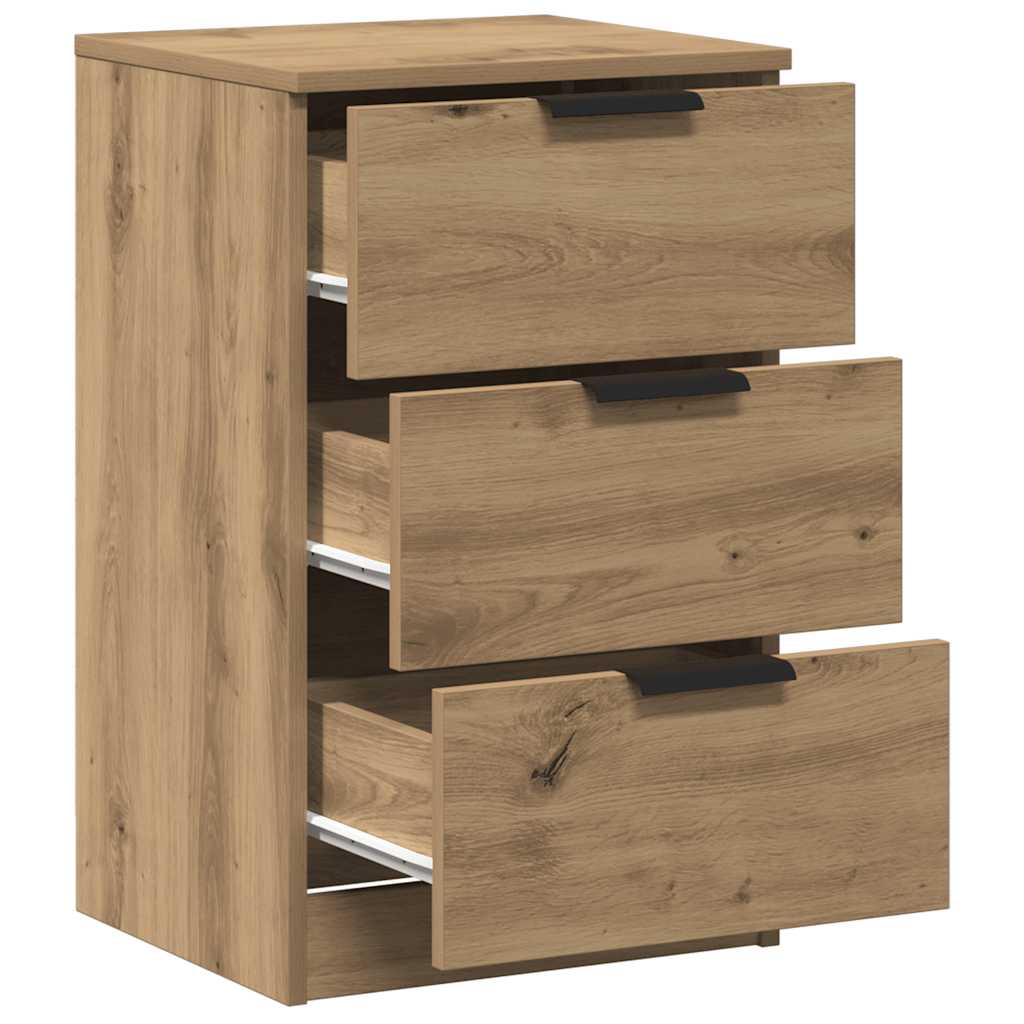 Wooden Bedside Cabinet With 3 Drawers - Vantage Home