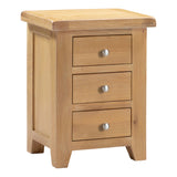 Wooden Bedside Cabinet With 3 Drawers - Windsor