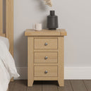 Wooden Bedside Cabinet With 3 Drawers - Windsor