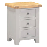 Wooden Bedside Cabinet With 3 Drawers - Windsor