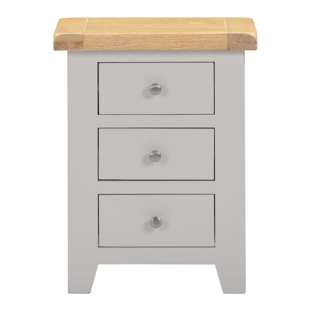 Wooden Bedside Cabinet With 3 Drawers - Windsor
