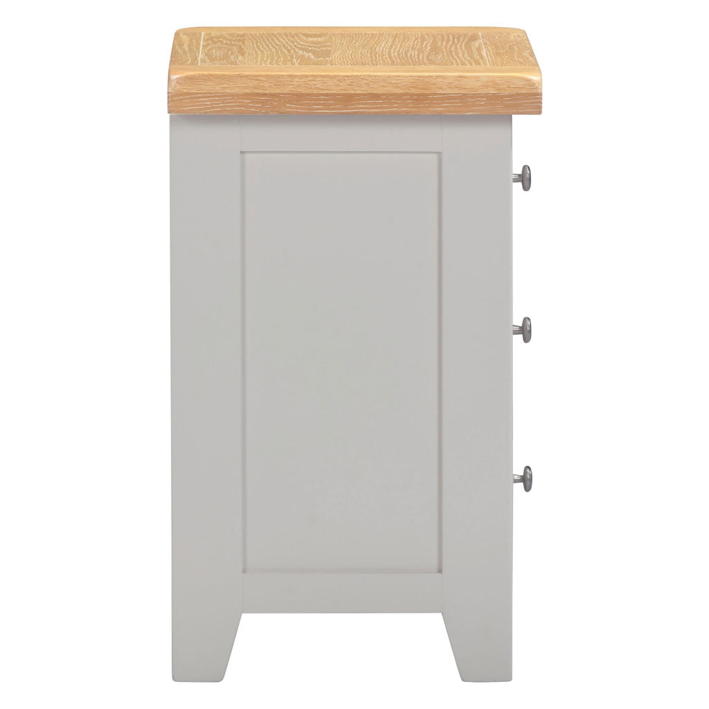 Wooden Bedside Cabinet With 3 Drawers - Windsor