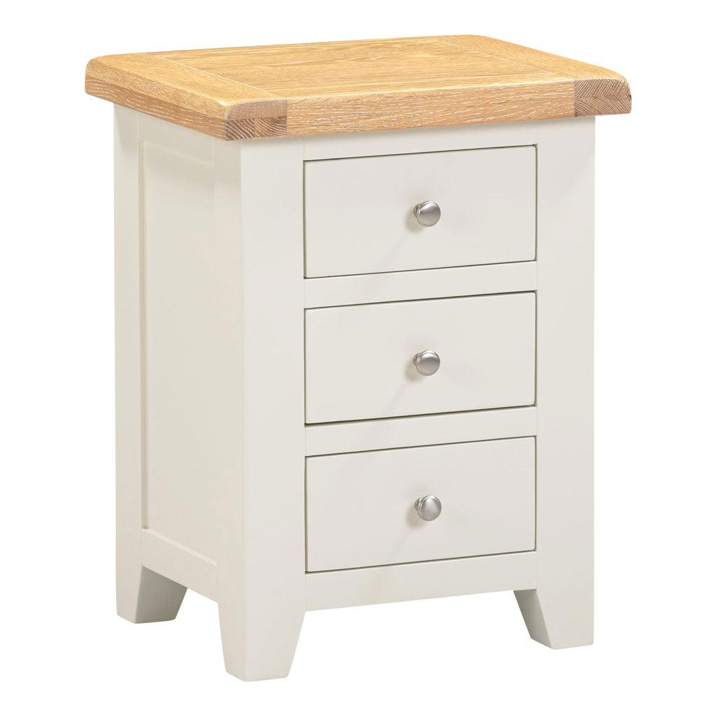 Wooden Bedside Cabinet With 3 Drawers - Windsor