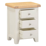 Wooden Bedside Cabinet With 3 Drawers - Windsor