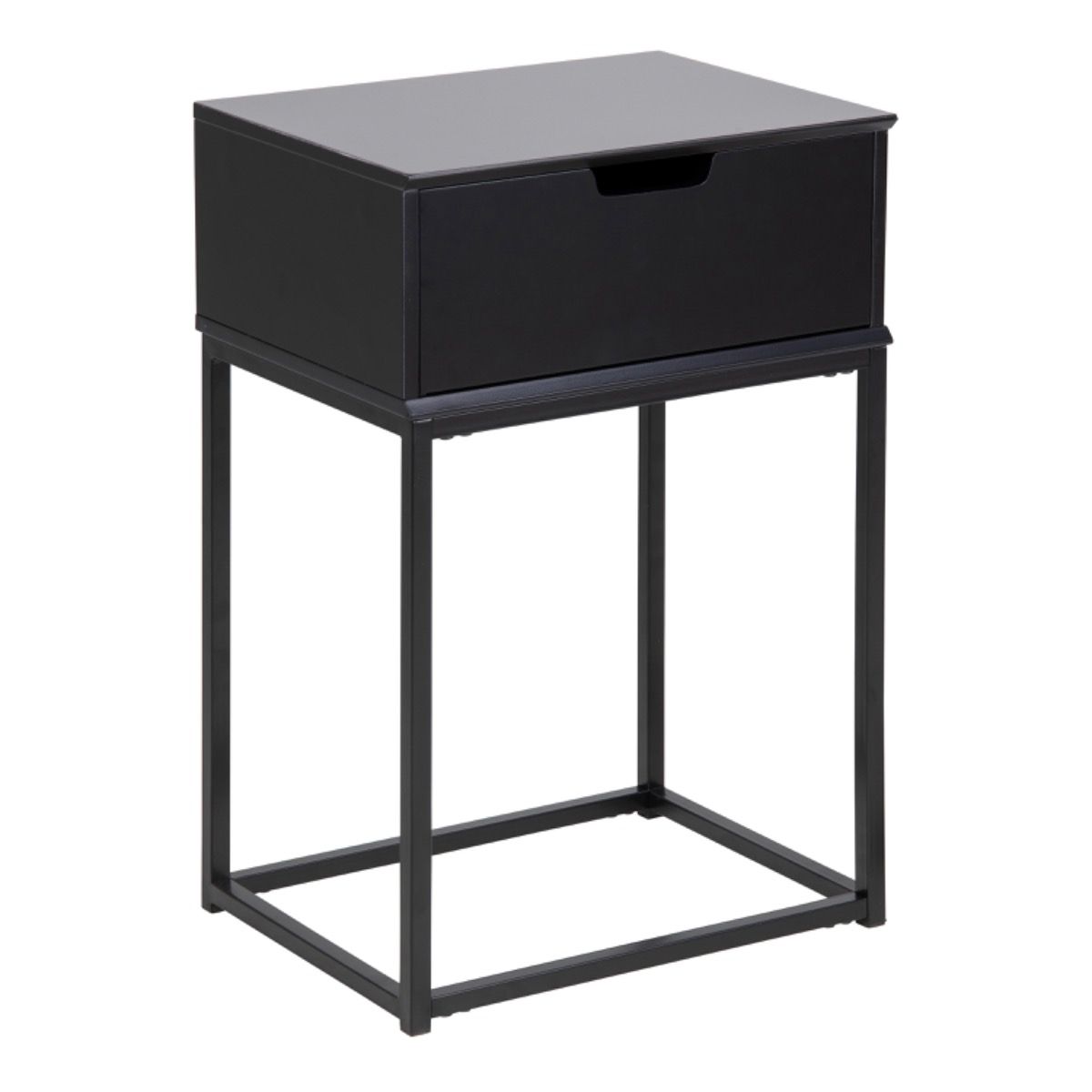 Wooden Bedside Table With 1 Drawer - Mitra