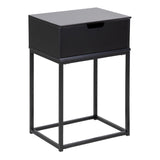 Wooden Bedside Table With 1 Drawer - Mitra