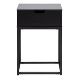 Wooden Bedside Table With 1 Drawer - Mitra