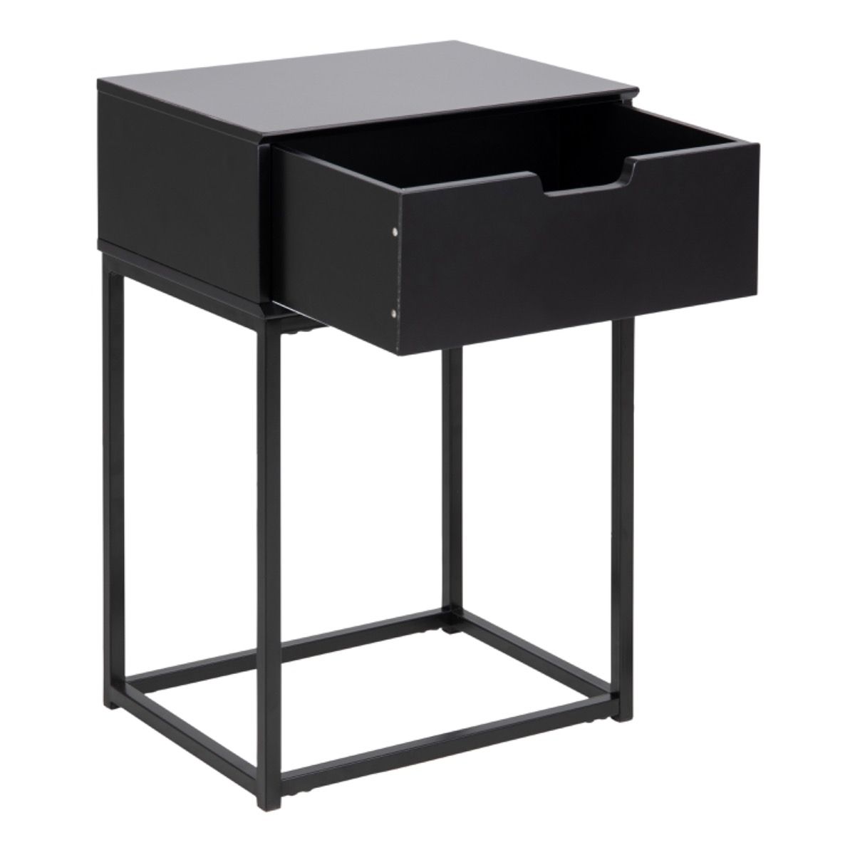 Wooden Bedside Table With 1 Drawer - Mitra