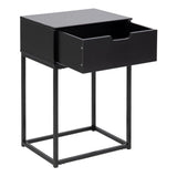 Wooden Bedside Table With 1 Drawer - Mitra