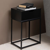 Wooden Bedside Table With 1 Drawer - Mitra