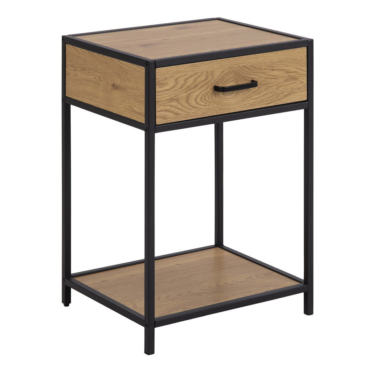 Wooden Bedside Table With 1 Drawer - Seaford