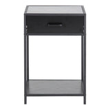 Wooden Bedside Table With 1 Drawer - Seaford