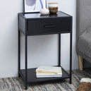 Wooden Bedside Table With 1 Drawer - Seaford