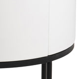 Wooden Bedside Table Round With 1 Drawer - Polo