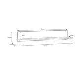Wooden Bedside Wall Shelf Floating - Alice Springs