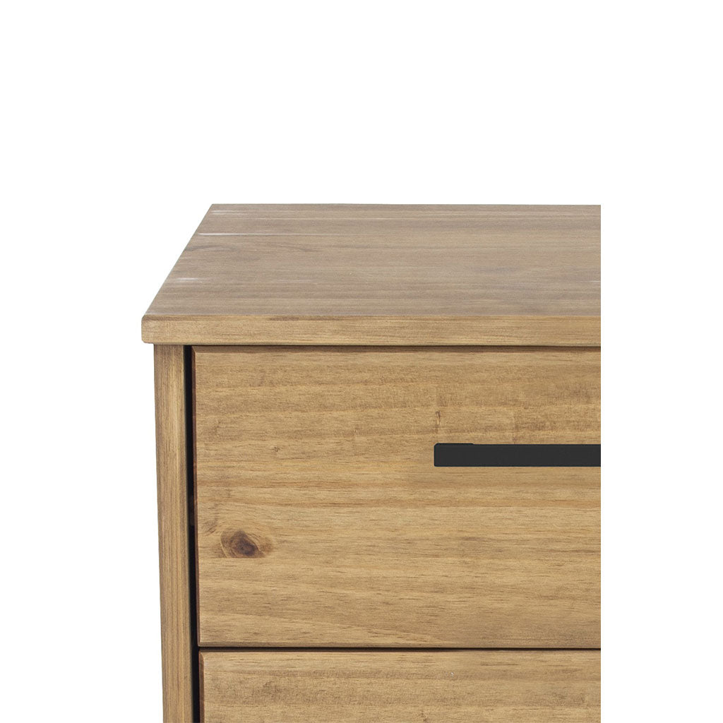 Wooden Bedside Cabinet With 2 Drawers - Texas