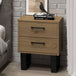 Wooden Bedside Cabinet With 2 Drawers - Texas